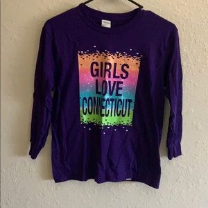 Girls youth long sleeve shirt girls love CT NWT